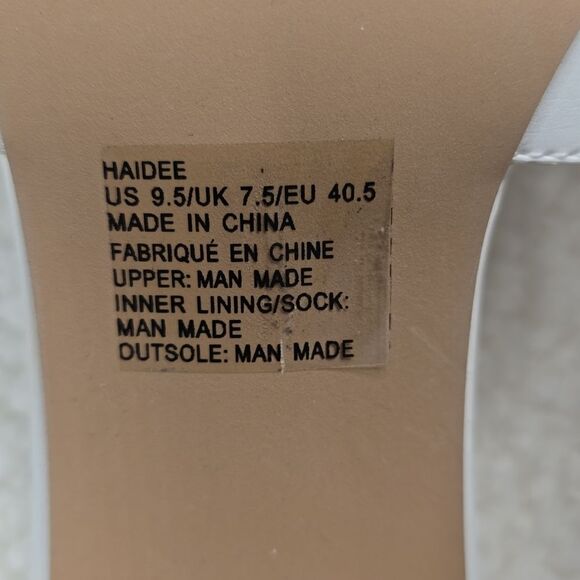 NIB JustFab Haidee Bright White Heeled Sandal Size 8.5 - Picture 7 of 9
